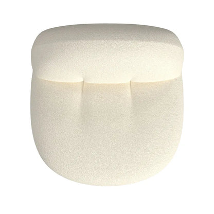 HomePop Armless Cloud Swivel Chair- White Sherpa