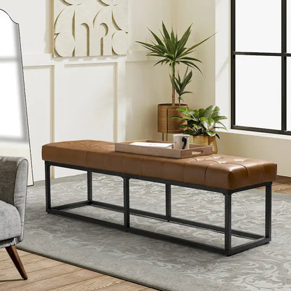 Alicia Classic Genuine Leather Durable Easy Suitable Bedroom Bench by HULALA HOME