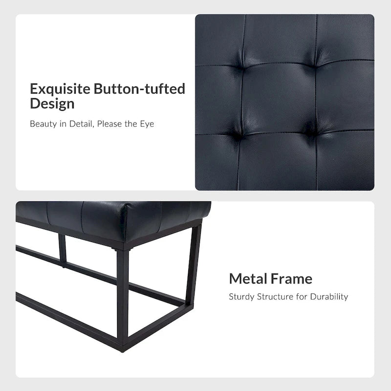 Alicia Classic Genuine Leather Durable Easy Suitable Bedroom Bench by HULALA HOME