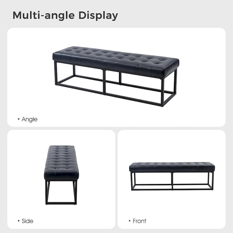 Alicia Classic Genuine Leather Durable Easy Suitable Bedroom Bench by HULALA HOME