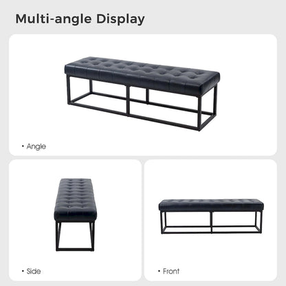 Alicia Classic Genuine Leather Durable Easy Suitable Bedroom Bench by HULALA HOME