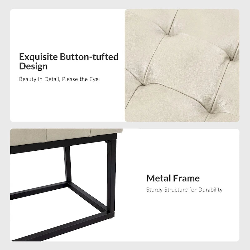 Alicia Classic Genuine Leather Durable Easy Suitable Bedroom Bench by HULALA HOME