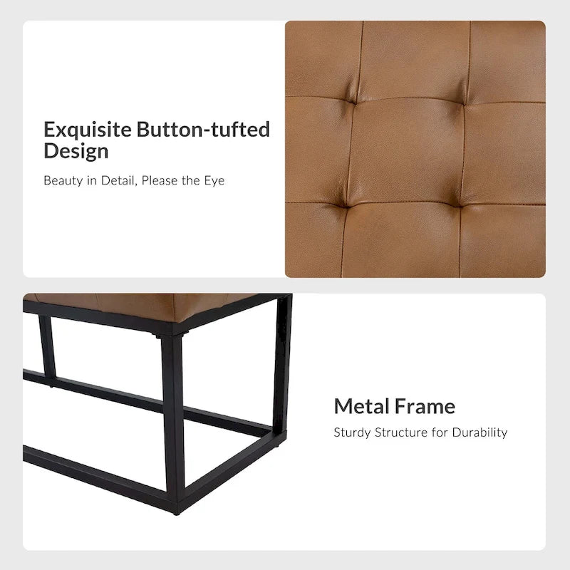 Alicia Classic Genuine Leather Durable Easy Suitable Bedroom Bench by HULALA HOME