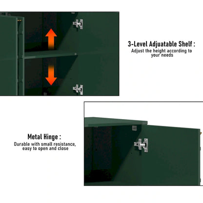 Clihome Storage High Gloss Entertainment Centers TV Stand, Sideboard