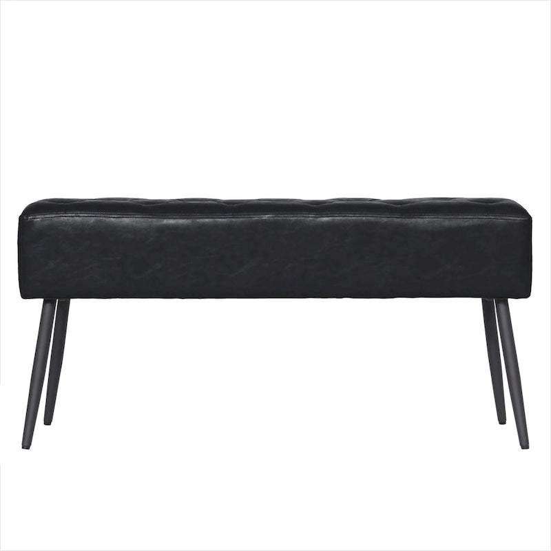Maypex Faux Leather Upholstered Bench with Tufted Seat