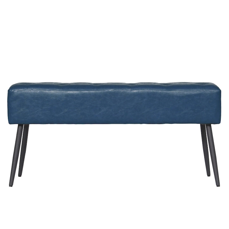 Maypex Faux Leather Upholstered Bench with Tufted Seat