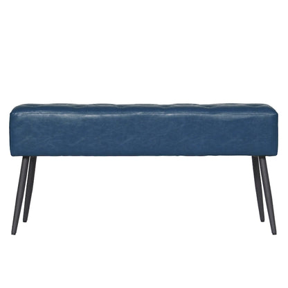 Maypex Faux Leather Upholstered Bench with Tufted Seat