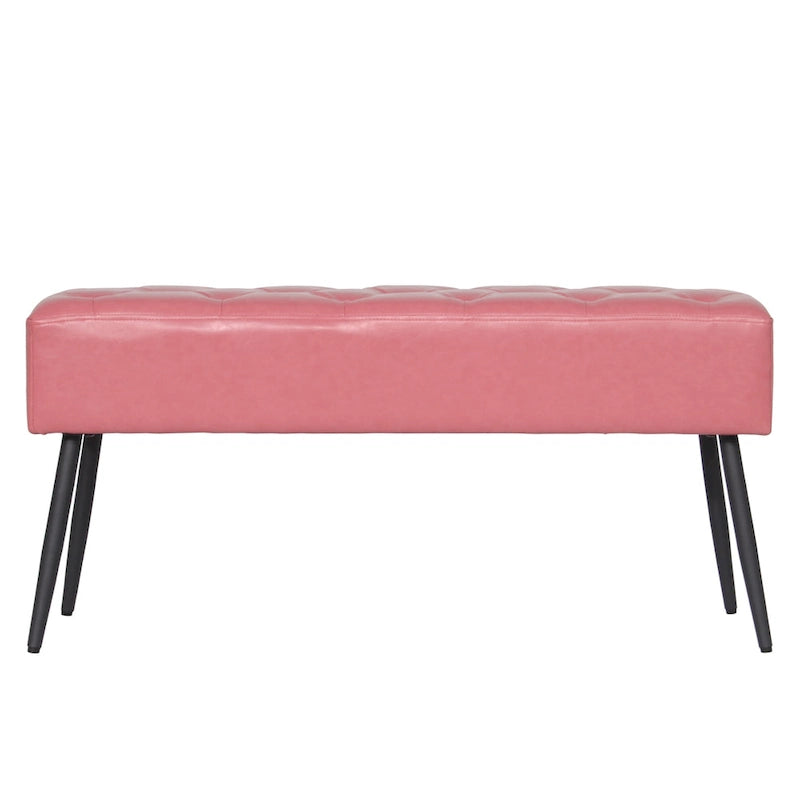 Maypex Faux Leather Upholstered Bench with Tufted Seat