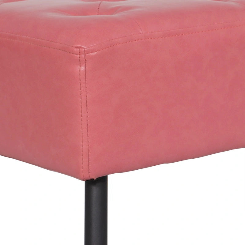 Maypex Faux Leather Upholstered Bench with Tufted Seat