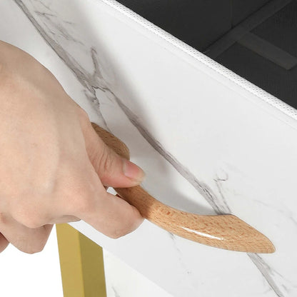 Moasis Makeup Vanity Table Computer Desk with 3 Fabric Drawers,Nail Art Desk Workstation