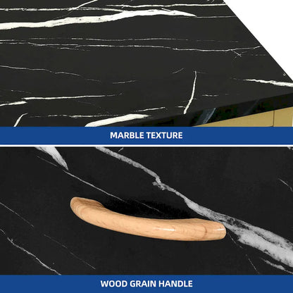 Moasis Makeup Vanity Table Computer Desk with 3 Fabric Drawers,Nail Art Desk Workstation