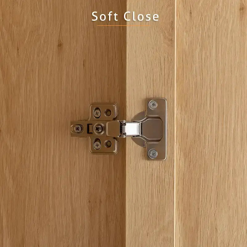 47W Family 4-Door Wardrobe Armoires Closet 2 Drawer Storage Rattan Style - N/A