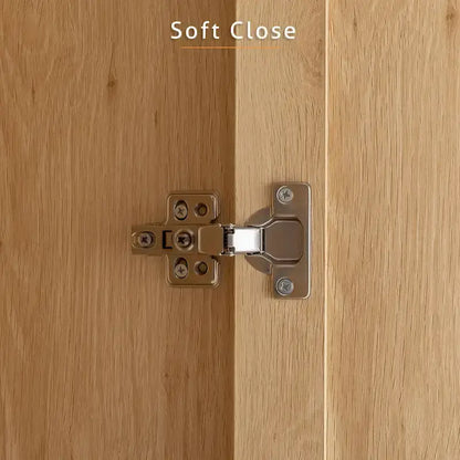 47W Family 4-Door Wardrobe Armoires Closet 2 Drawer Storage Rattan Style - N/A