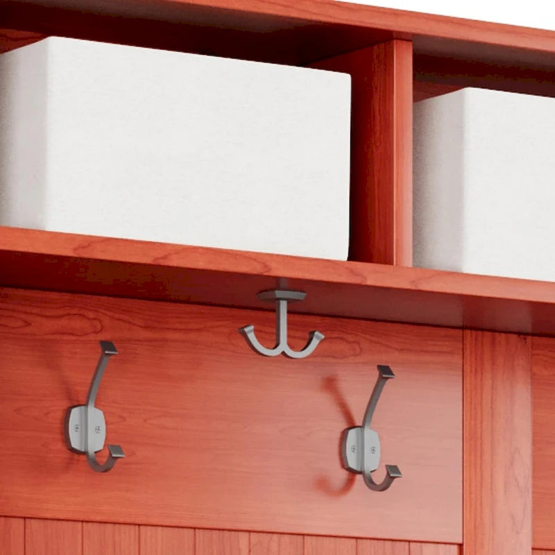 John Louis Home Solid Wood Hall Tree with Shoe and 2 Bin Storage