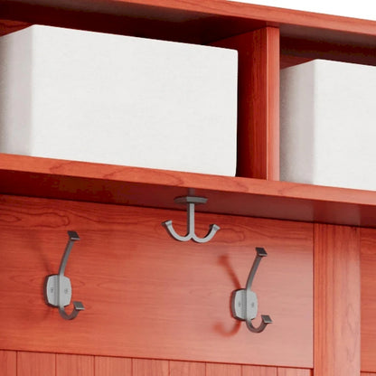 John Louis Home Solid Wood Hall Tree with Shoe and 2 Bin Storage