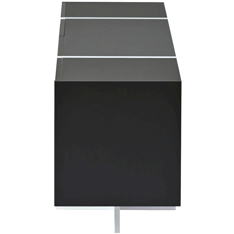 Modern Rectangle TV Stand for TVs Up to 80 with High Gloss UV Surface