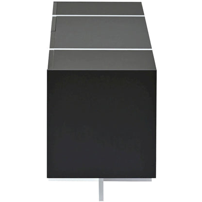 Modern Rectangle TV Stand for TVs Up to 80 with High Gloss UV Surface