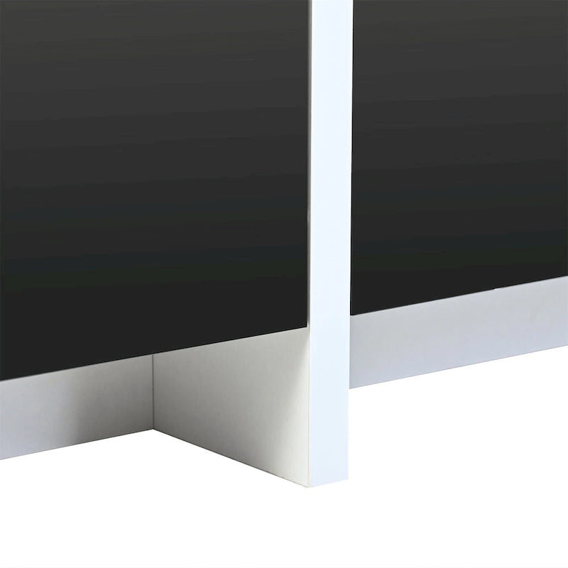 Modern Rectangle TV Stand for TVs Up to 80 with High Gloss UV Surface