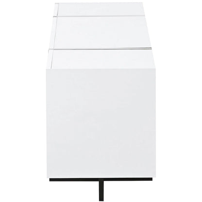 Modern Rectangle TV Stand for TVs Up to 80 with High Gloss UV Surface