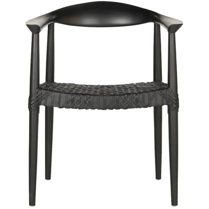 SAFAVIEH Trix Bandelier Black Dining Arm Chair - 24.8 x 18.9 x 30.7 - 25W x 19D x 31H