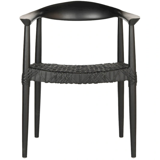 SAFAVIEH Trix Bandelier Black Dining Arm Chair - 24.8 x 18.9 x 30.7 - 25W x 19D x 31H