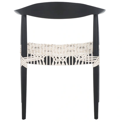 SAFAVIEH Trix Bandelier Black Dining Arm Chair - 24.8 x 18.9 x 30.7 - 25W x 19D x 31H