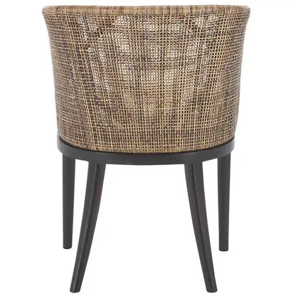 SAFAVIEH Olafia Dining Brown/ Black Arm Chair - 22.3 x 23.3 x 31.5 - 22Wx23Dx32H