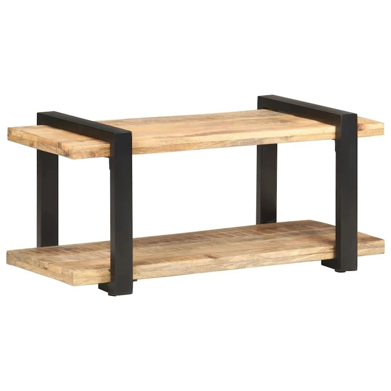 vidaXL TV Stand 35.4x15.7x15.7 Rough Mango Wood