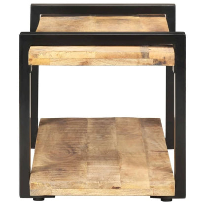 vidaXL TV Stand 35.4x15.7x15.7 Rough Mango Wood