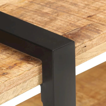 vidaXL TV Stand 35.4x15.7x15.7 Rough Mango Wood