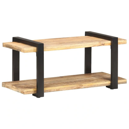 vidaXL TV Stand 35.4x15.7x15.7 Rough Mango Wood