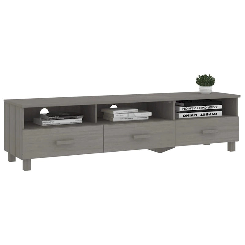 vidaXL TV Stand TV Console Sideboard TV Unit Cupboard HAMAR Solid Wood Pine - 62.2x15.7x15.7
