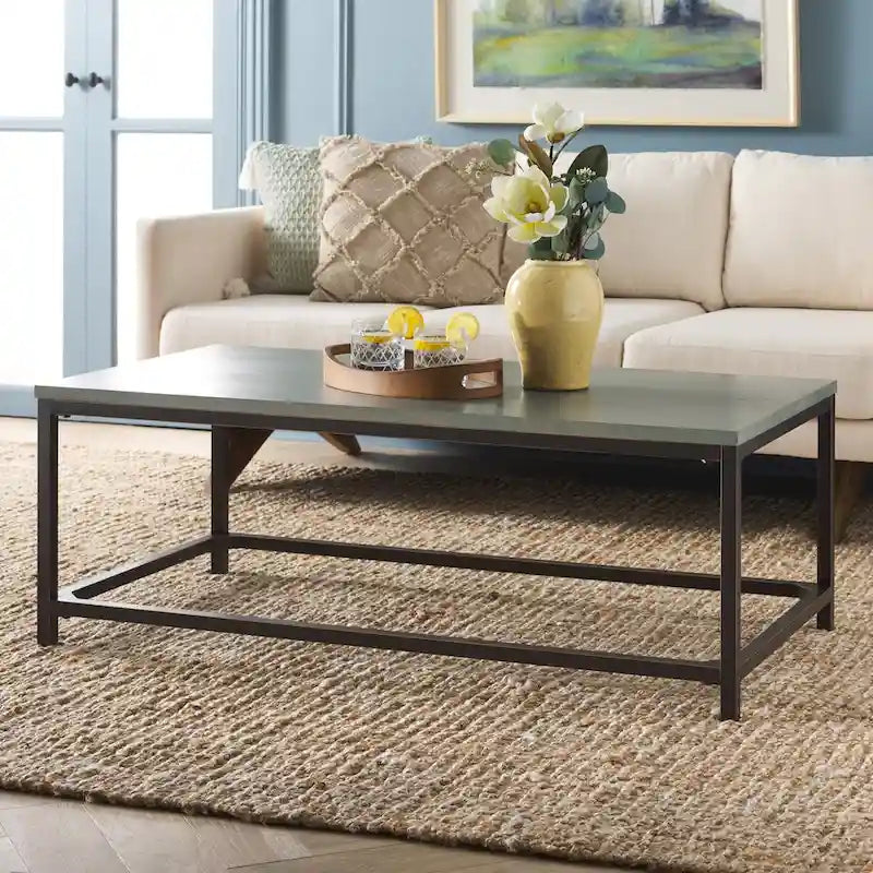 SAFAVIEH Aino Reclamined Wood Finish Coffee Table - 48 x 24 x 17.7 - 48Wx24Dx18H