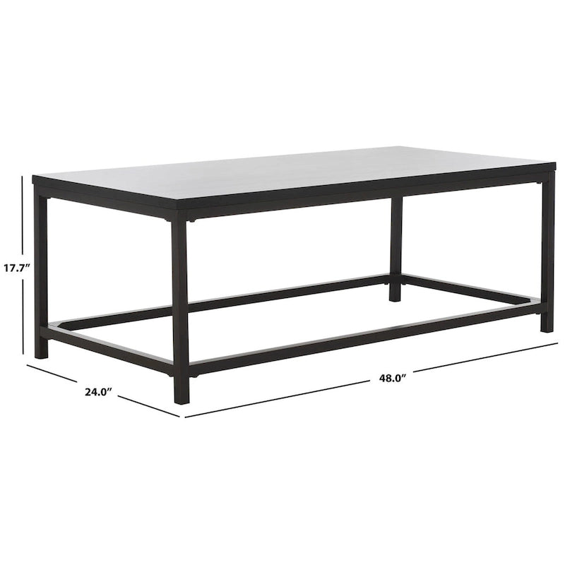 SAFAVIEH Aino Reclamined Wood Finish Coffee Table - 48 x 24 x 17.7 - 48Wx24Dx18H
