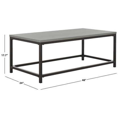SAFAVIEH Aino Reclamined Wood Finish Coffee Table - 48 x 24 x 17.7 - 48Wx24Dx18H