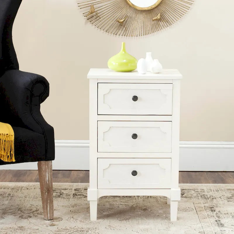 SAFAVIEH Dinah Grey 3-Drawer Storage Side Chest - 16.9 x 13.4 x 26.8 - 17Wx13Dx26H