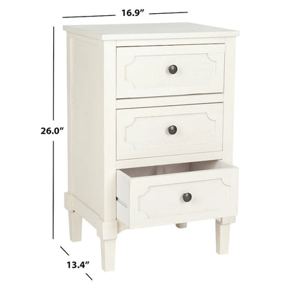 SAFAVIEH Dinah Grey 3-Drawer Storage Side Chest - 16.9 x 13.4 x 26.8 - 17Wx13Dx26H