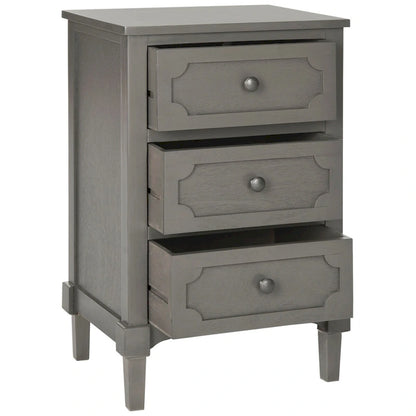 SAFAVIEH Dinah Grey 3-Drawer Storage Side Chest - 16.9 x 13.4 x 26.8 - 17Wx13Dx26H
