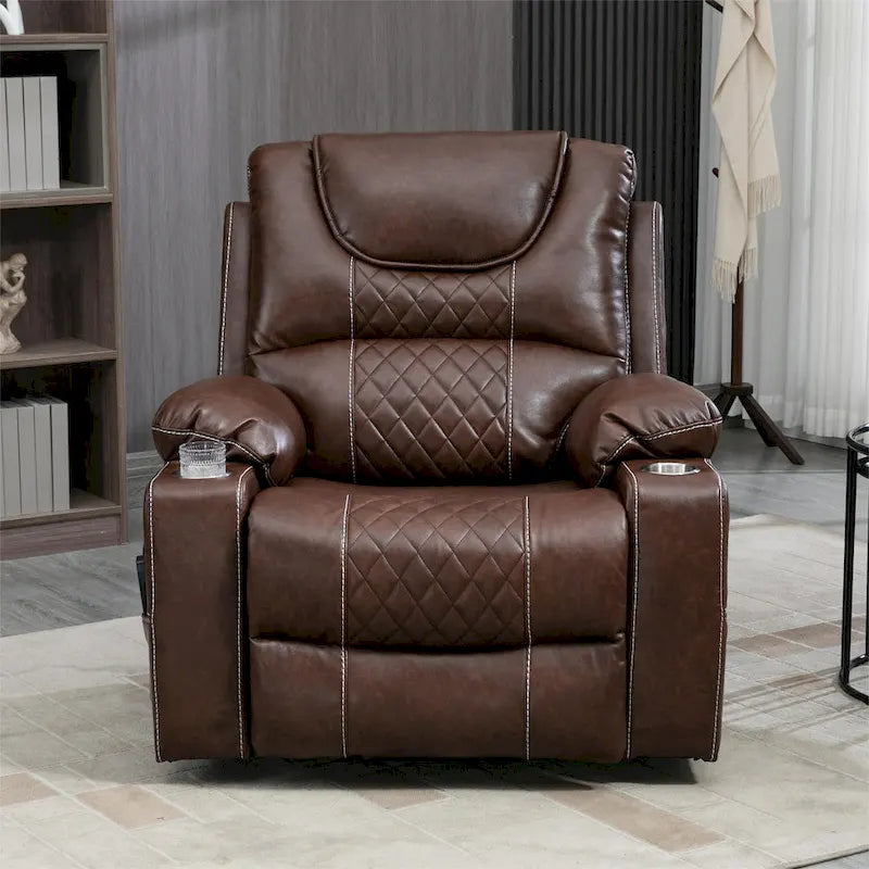 Power Lift Recliner Leather with Massage and Heating