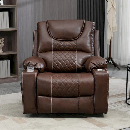 Power Lift Recliner Leather with Massage and Heating