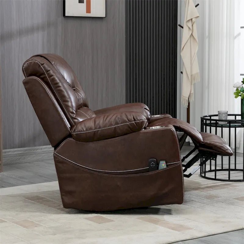 Power Lift Recliner Leather with Massage and Heating