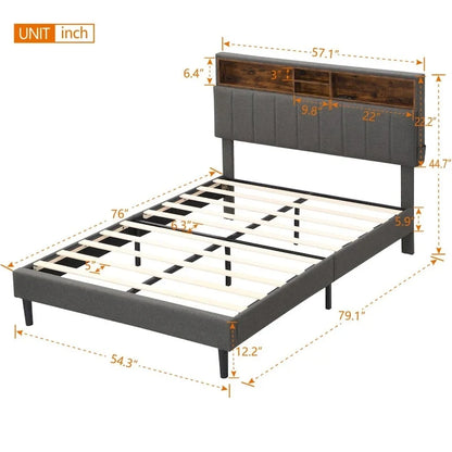 Full Size Upholstered Platform Bed