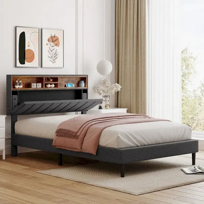 Full Size Upholstered Platform Bed