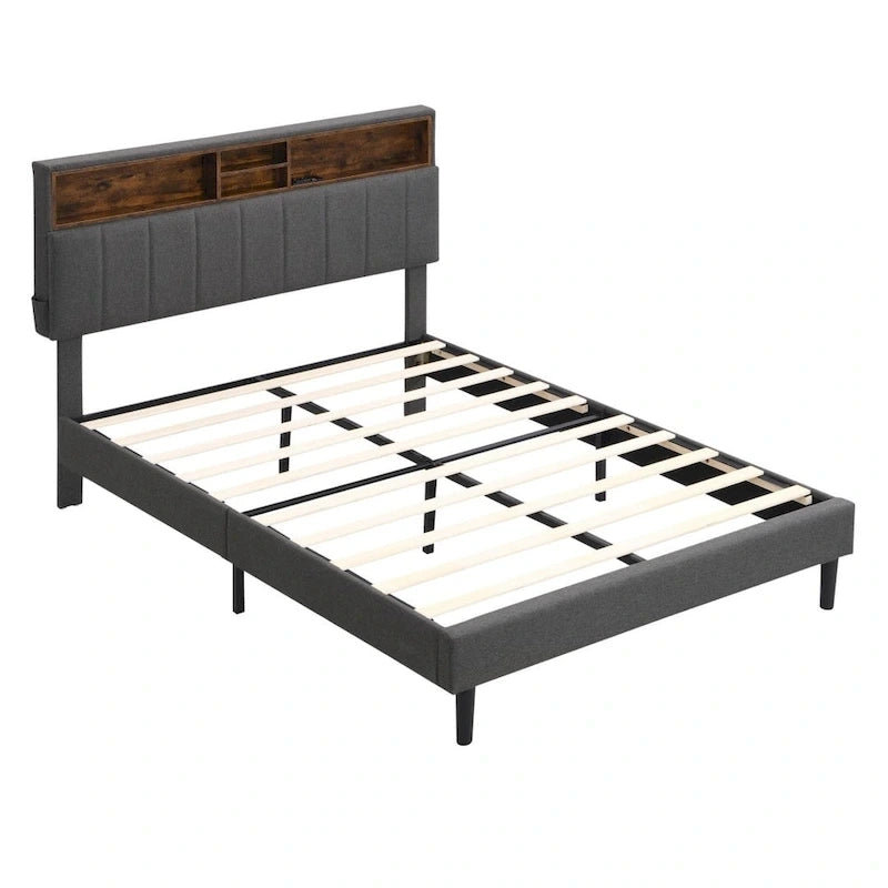 Full Size Upholstered Platform Bed