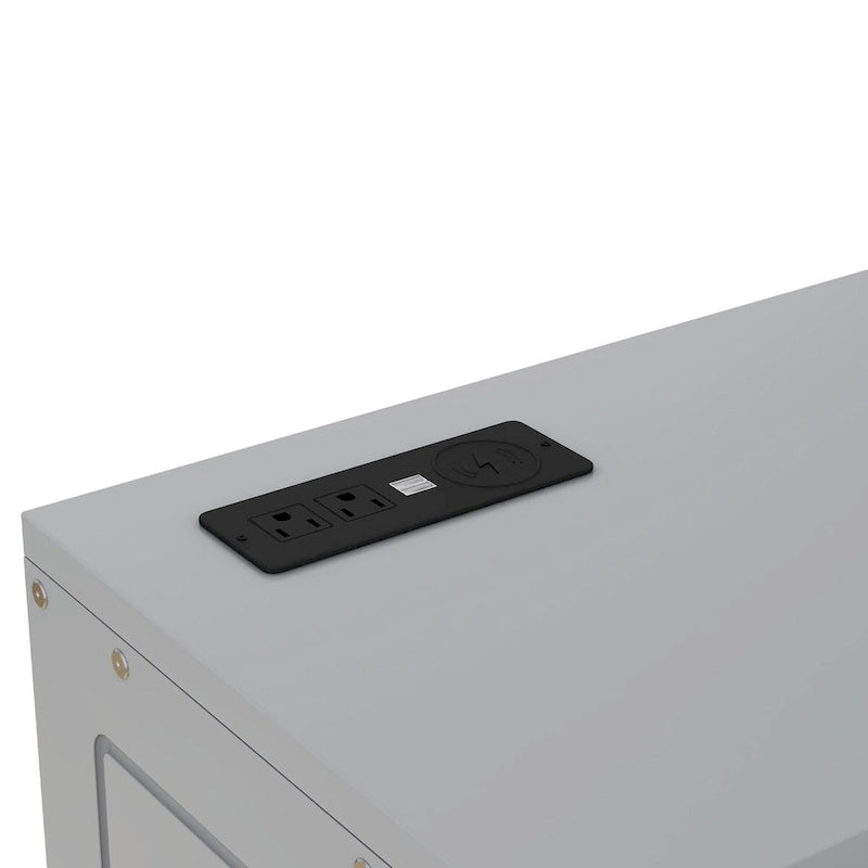 Queen Size Murphy Bed with Shelves Cabinets and USB Ports