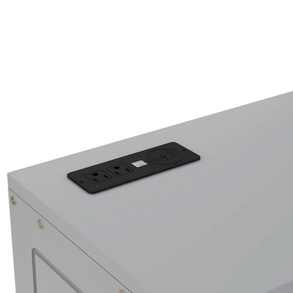 Queen Size Murphy Bed with Shelves Cabinets and USB Ports