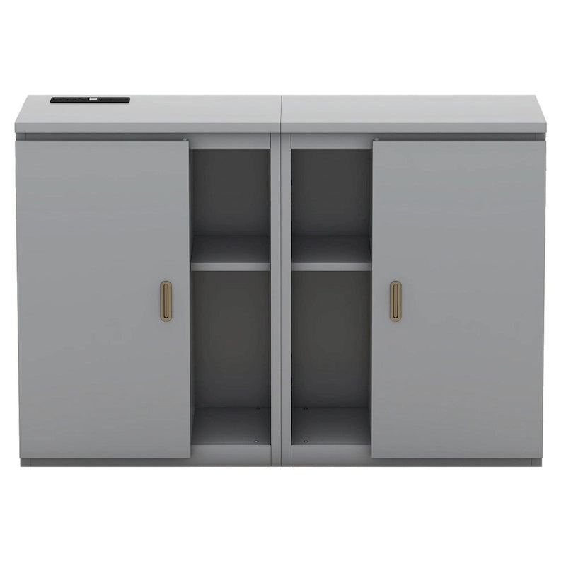 Queen Size Murphy Bed with Shelves Cabinets and USB Ports