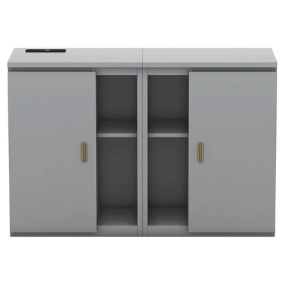 Queen Size Murphy Bed with Shelves Cabinets and USB Ports