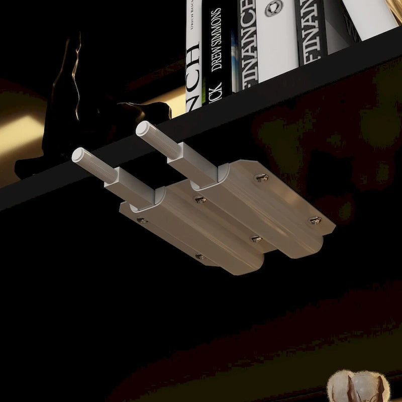 Black Glass Door Wardrobe Set with Lighting Strips, Storage Cabinet