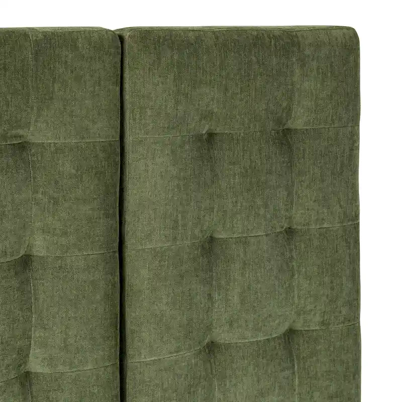 Poly & Bark Napa Fabric Headboard in Distressed Green Velvet